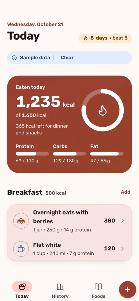 Screenshot of Plateful